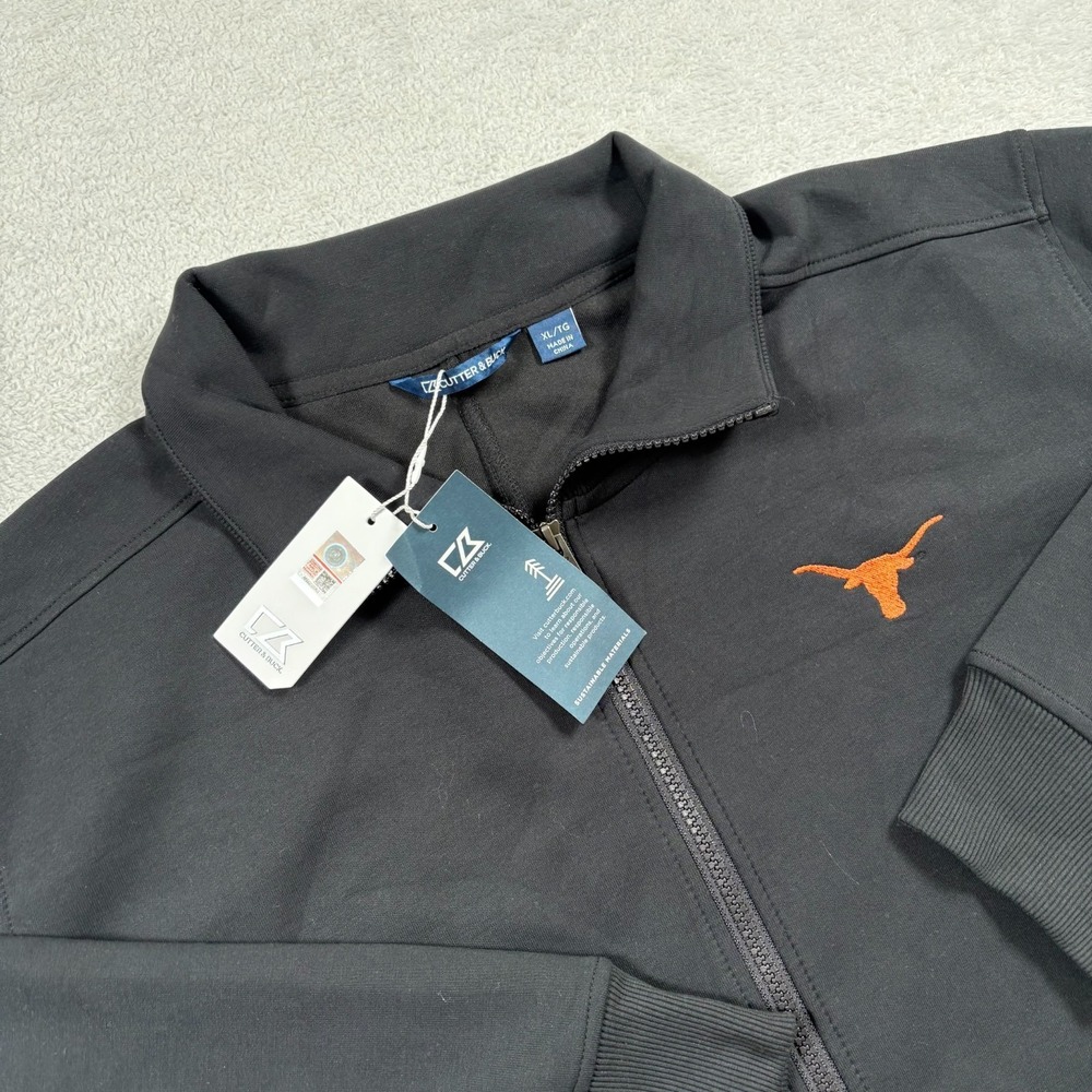 Cutter & Buck Roam Eco NCAA Texas Longhorns Football Jacket‎ Womens Large Black